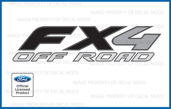 DUALLY ONLY set of 2 Ford F350 F450 FX4 Off Road Decals Stickers DFB bed side