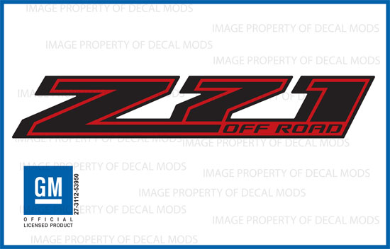 set 2 Z71 Off Road Chevy Silverado 14-18 Decals Stickers Fade Red Ruby GRRUBY