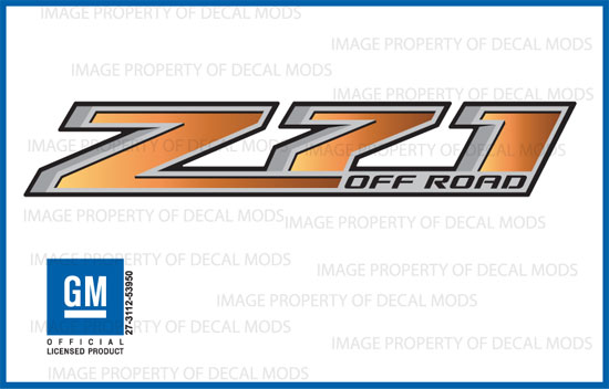 TiresFX Chevy Silverado Z71 Offroad Truck Black Blackout Stickers Decals 2014-2018
