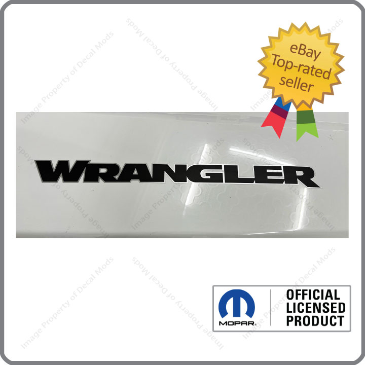 SEC10 Jeep Wrangler Hood Decal; Gloss Black J181756 (07-18 Jeep Wrangler JK) - Free Shipping
